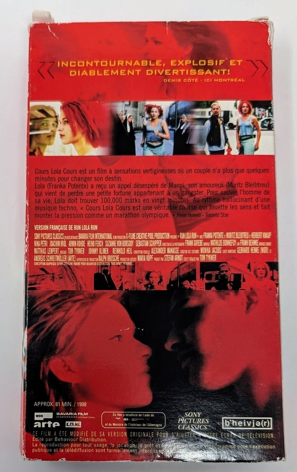 Cours Lola Cours VHS (1998) - NTSC - French - VG/G (Tested)6