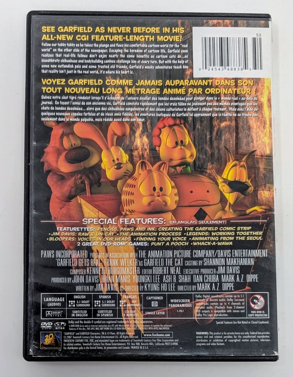 Garfield Gets Real DVD (2007) - Region 1 - FR/EN/ES - G/F (Tested)2